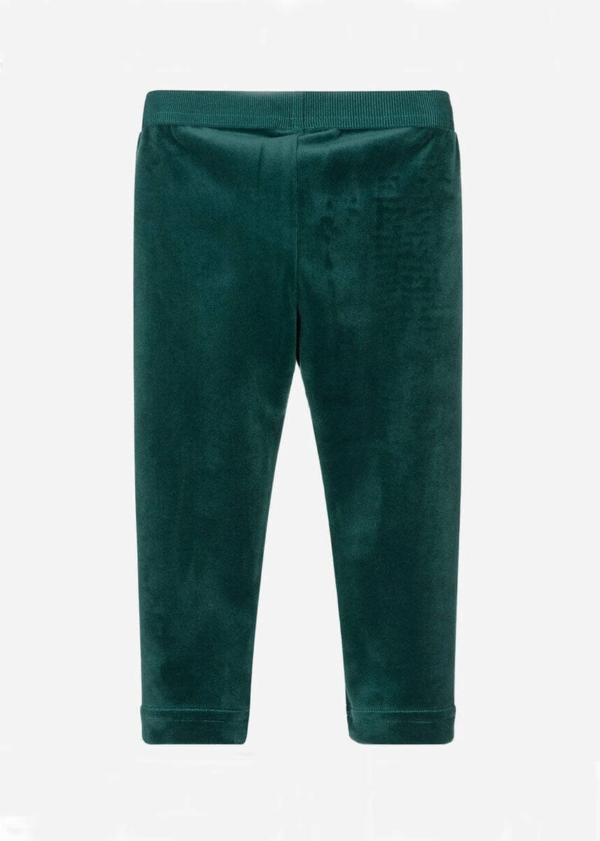 Holly Velvet Leggings - Bottle Green