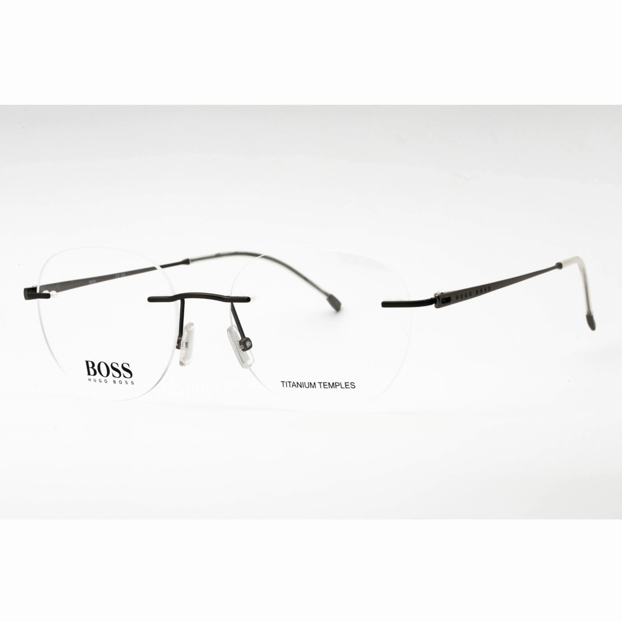 Hugo Boss Men's Eyeglasses - Matte Dark Ruthenium Oval Frame | BOSS 1266/D 0R80 00
