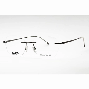 Hugo Boss Men's Eyeglasses - Matte Dark Ruthenium Oval Frame | BOSS 1266/D 0R80 00