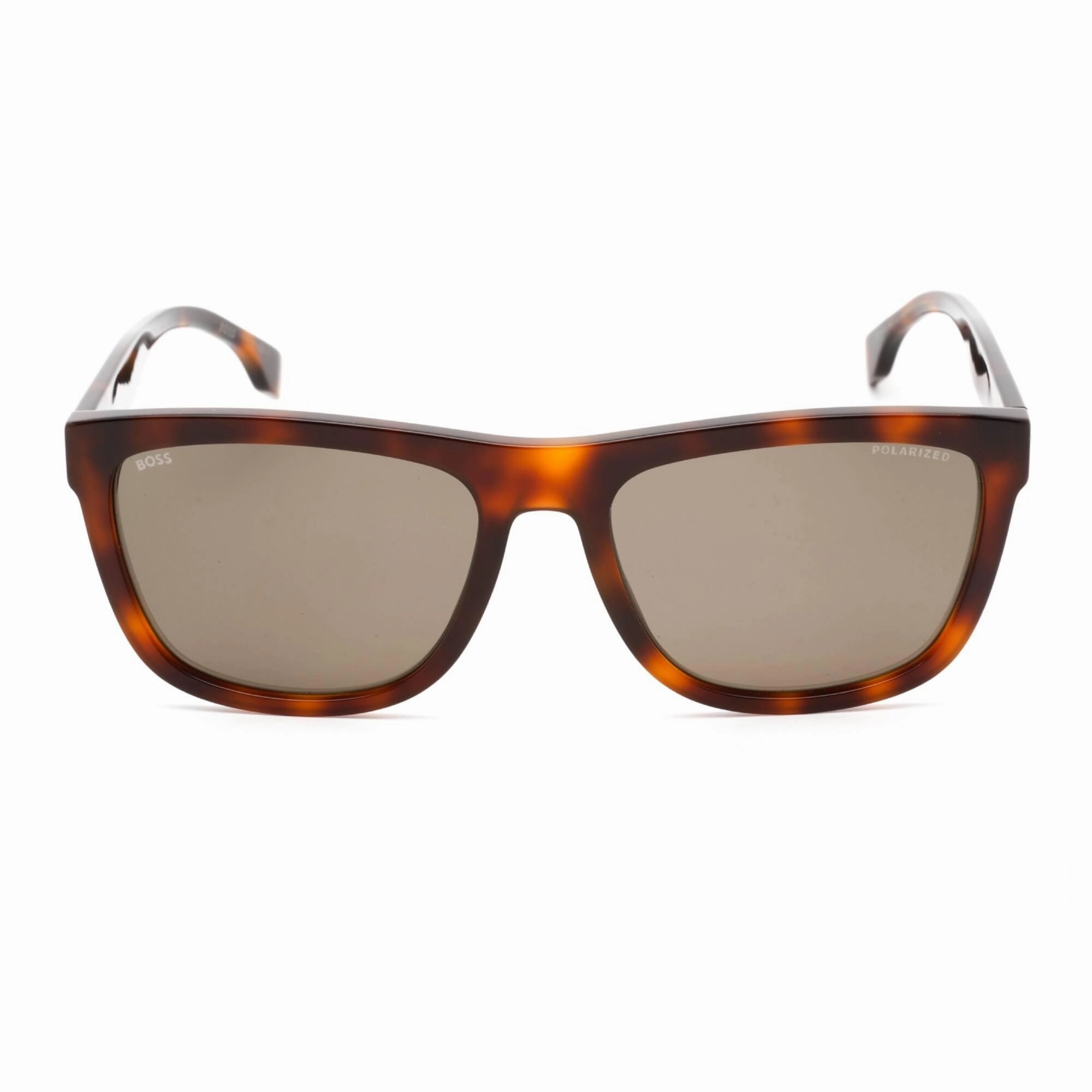 Hugo Boss Men's Sunglasses - Full Rim Havana Plastic Rectangular | BOSS 1439/S 005L