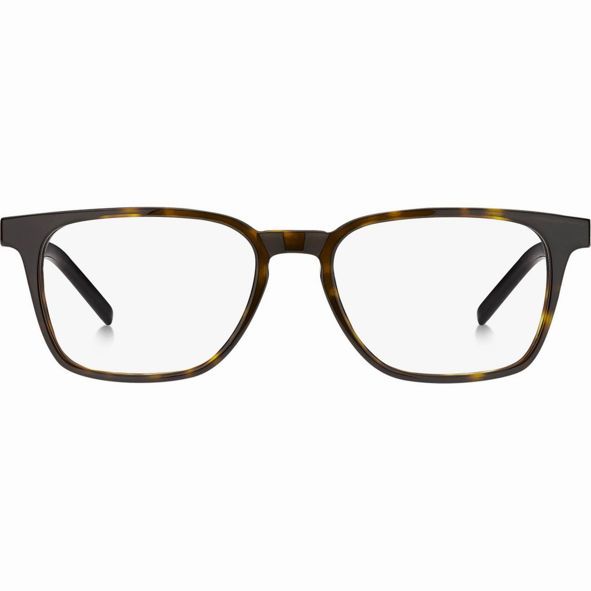 Hugo Men's Eyeglasses - Dark Havana/Matte Black Acetate Frame Demo Lens | HG 1130 86