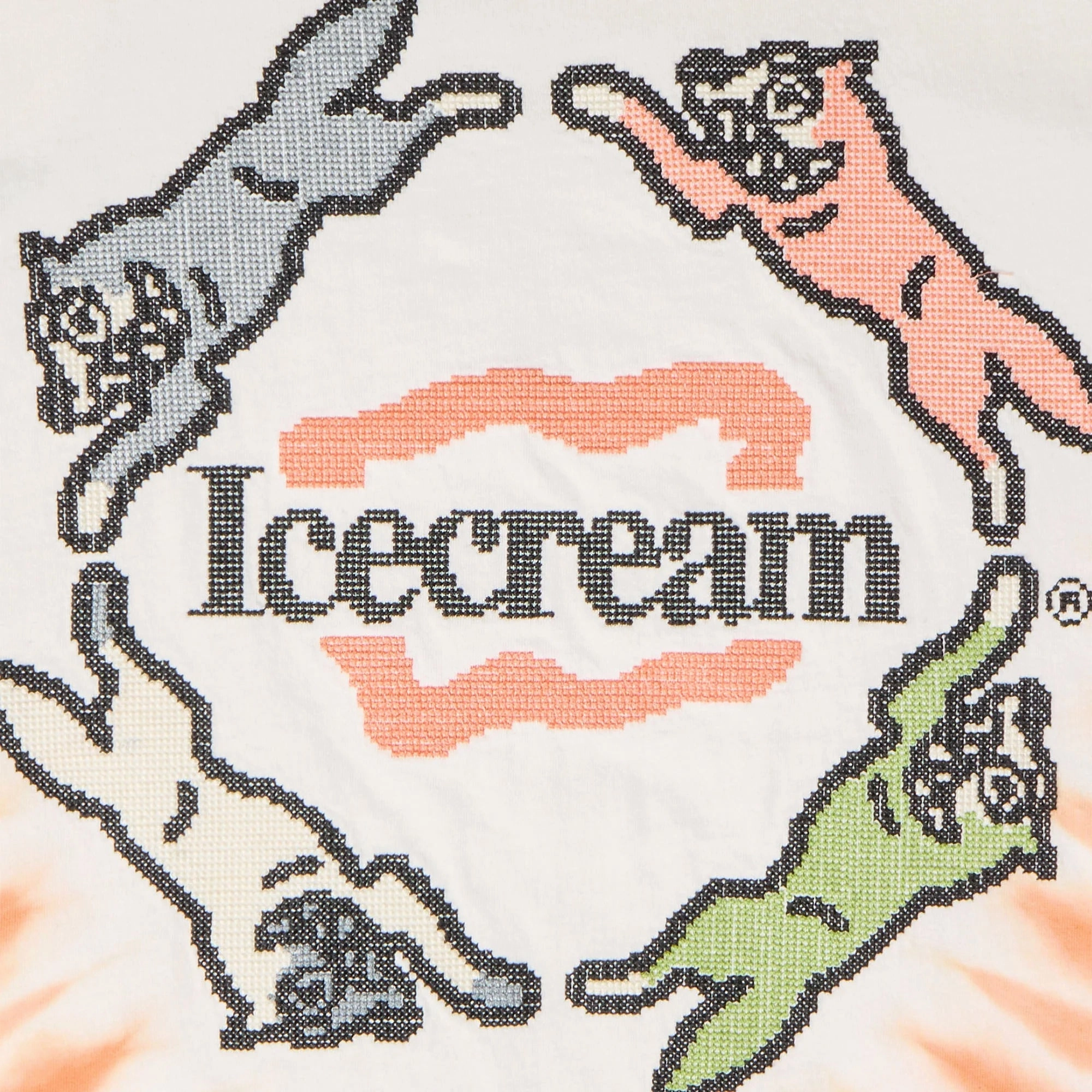 Icecream | TIE DYE S/S KNIT { ANTIQUE WHITE