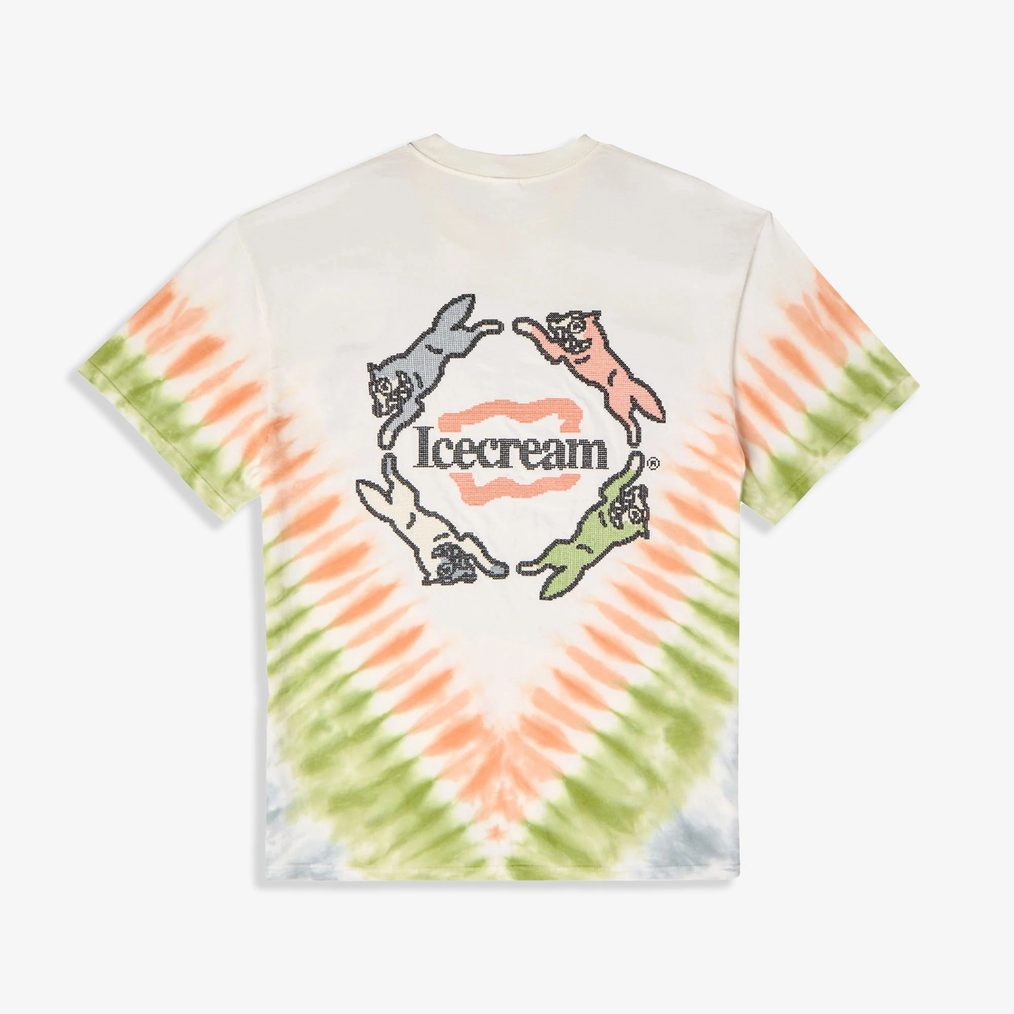 Icecream | TIE DYE S/S KNIT { ANTIQUE WHITE