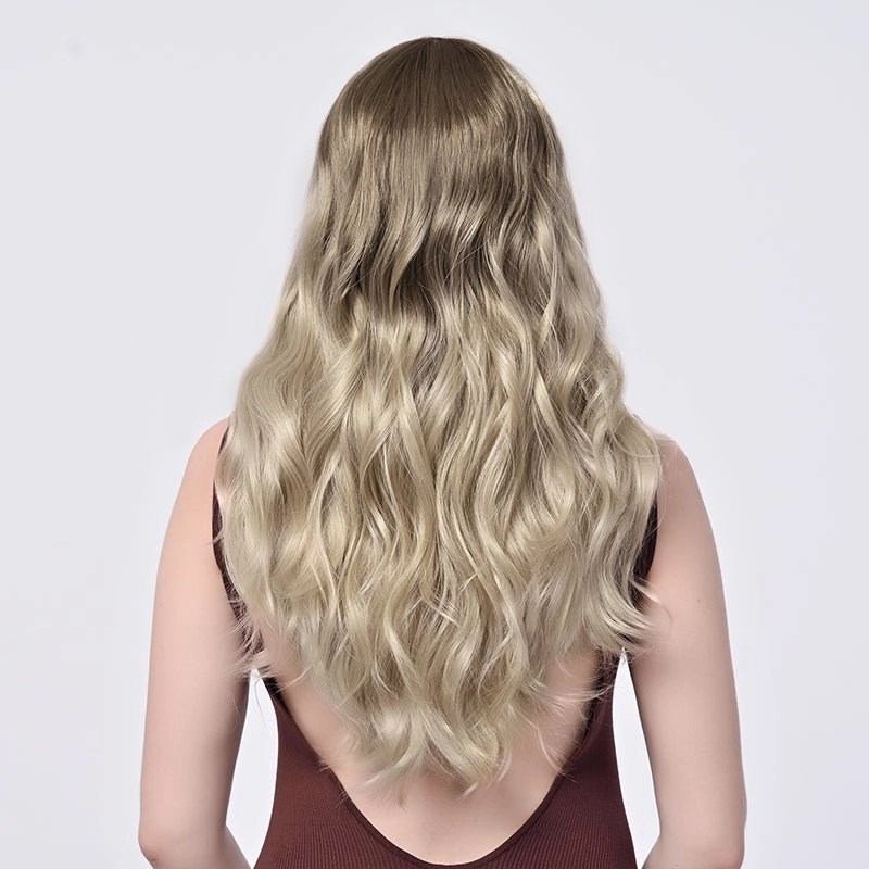 Imstylewigs 26 inches Ombre dark blonde body wavy lace wigs