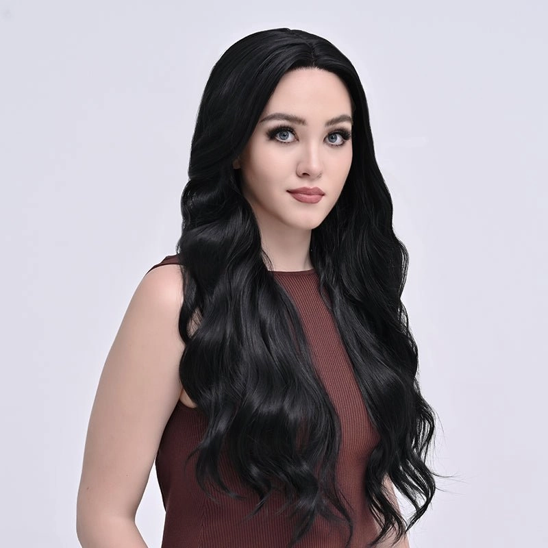 Imstylewigs-Diana-30 inches Black body wavy  lace wigs