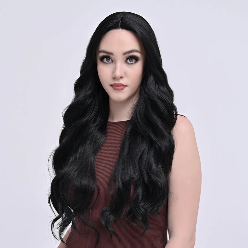 Imstylewigs-Diana-30 inches Black body wavy  lace wigs