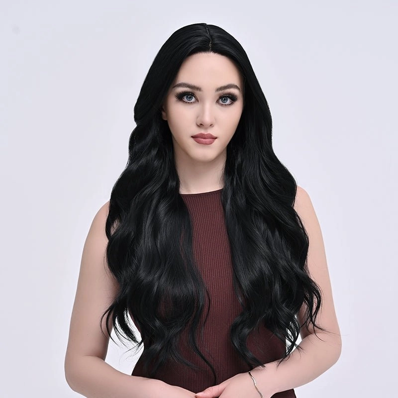 Imstylewigs-Diana-30 inches Black body wavy  lace wigs