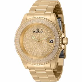 Invicta Men's Watch - Pro Diver Automatic Diamond Gold Tone Dial Bracelet | 45620