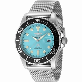 Invicta Men's Watch - Pro Diver Quartz Blue Dial Silver Steel Bracelet Dive | 48213