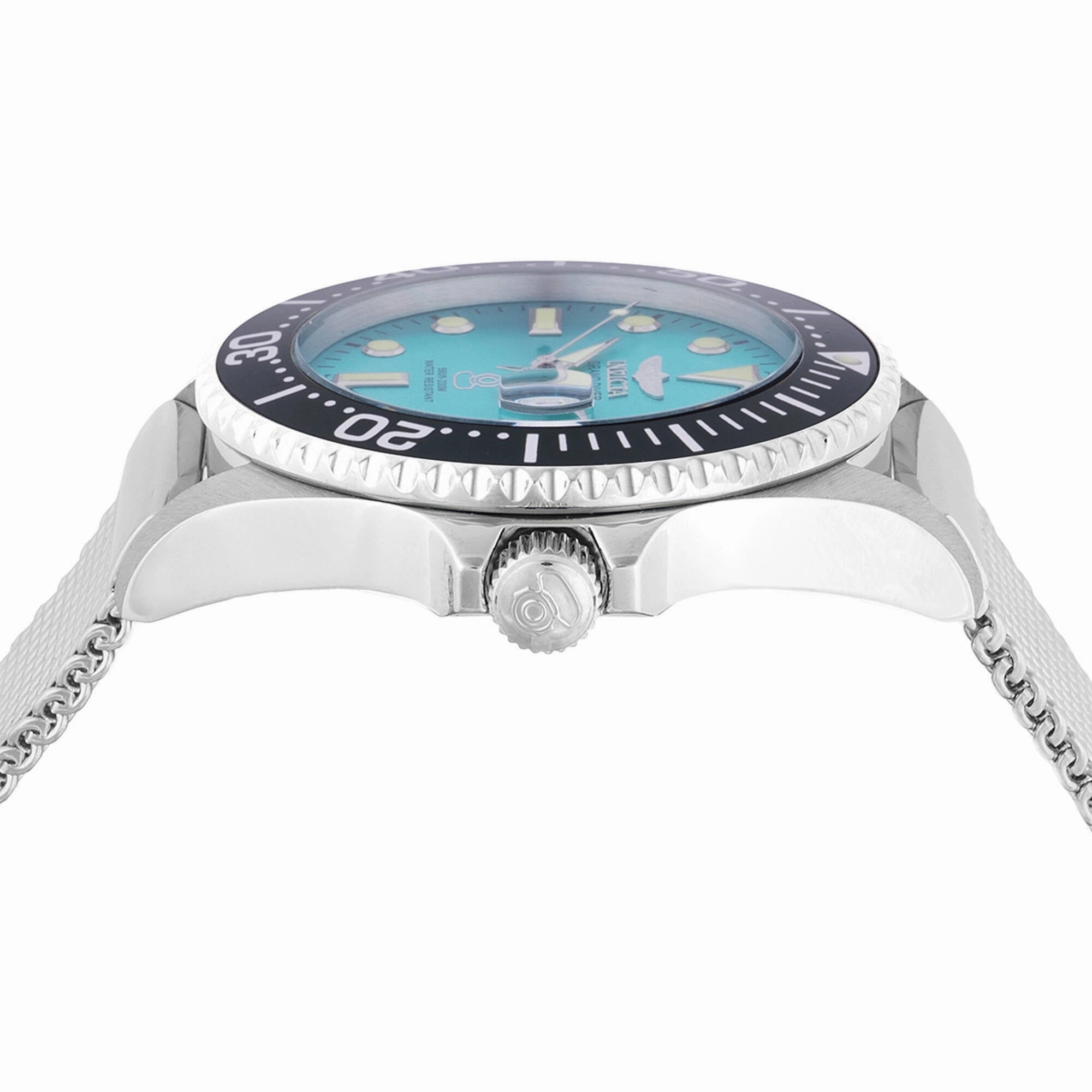 Invicta Men's Watch - Pro Diver Quartz Blue Dial Silver Steel Bracelet Dive | 48213