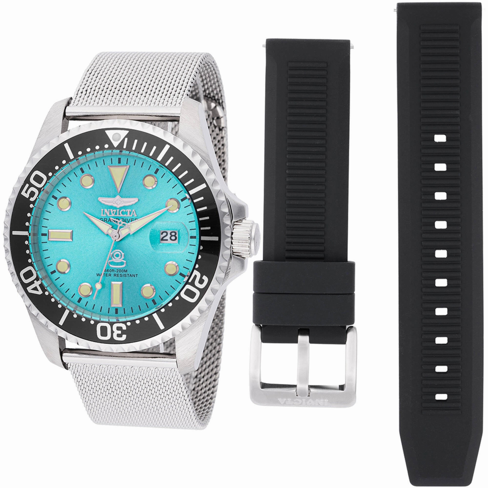 Invicta Men's Watch - Pro Diver Quartz Blue Dial Silver Steel Bracelet Dive | 48213