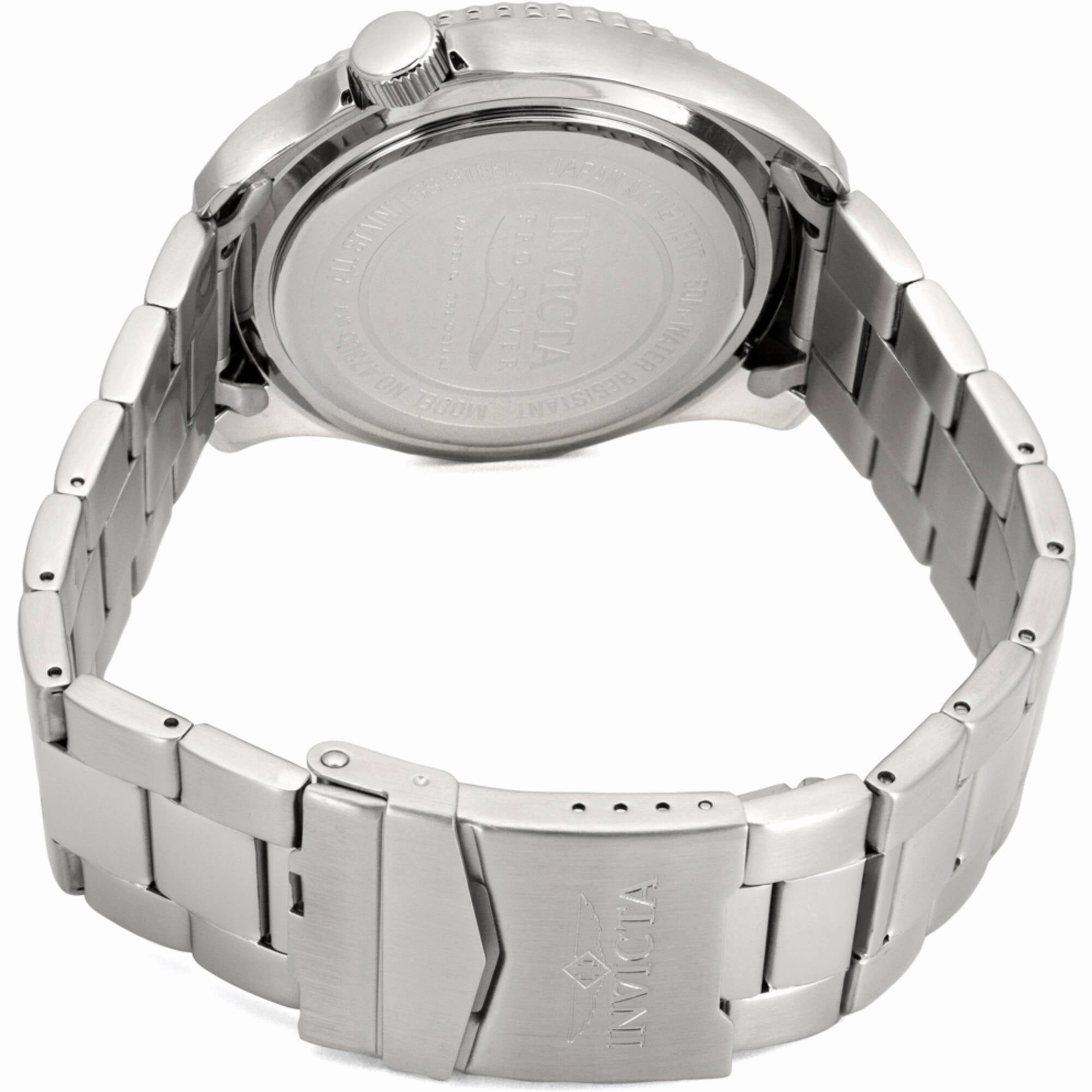 Invicta Men's Watch - Pro Diver Quartz Luminous Green Dial Steel Bracelet | 47305