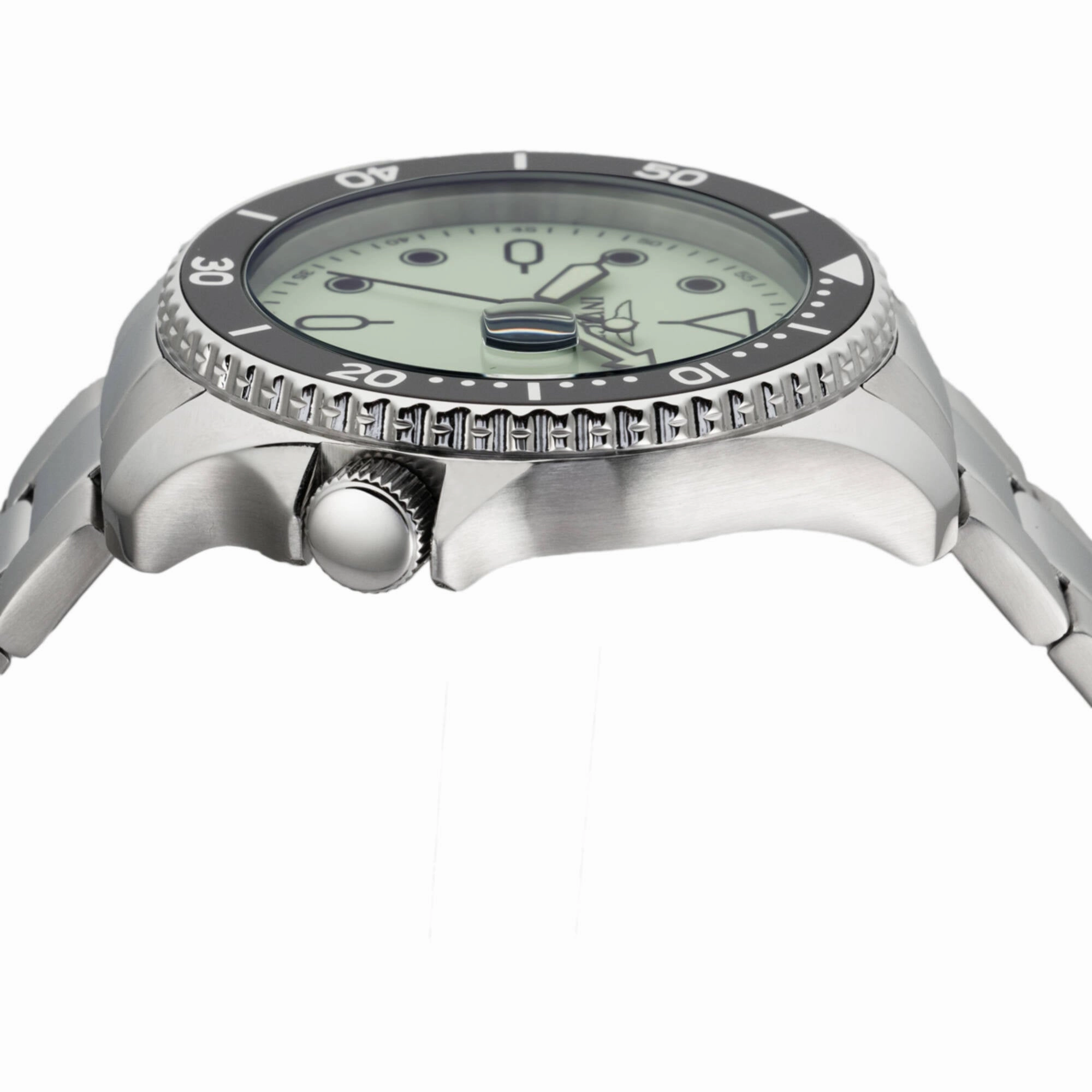 Invicta Men's Watch - Pro Diver Quartz Luminous Green Dial Steel Bracelet | 47305