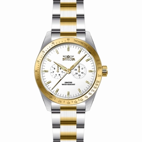 Invicta Men's Watch - Specialty Quartz Day-Date White Dial Two Tone Bracelet | 45976