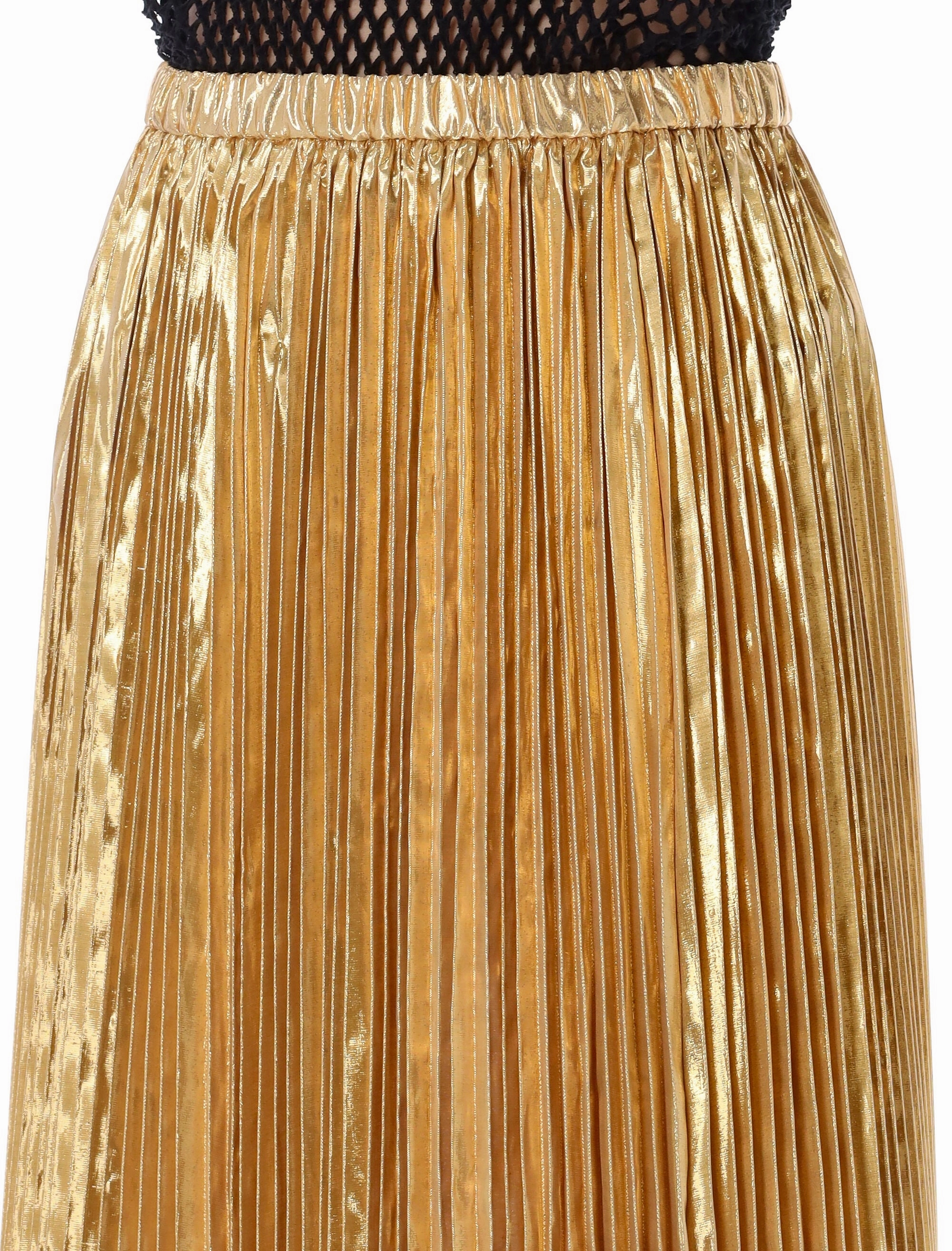 Junya Watanabe Elastic Waistband Pleated Midi Skirt
