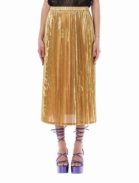 Junya Watanabe Elastic Waistband Pleated Midi Skirt