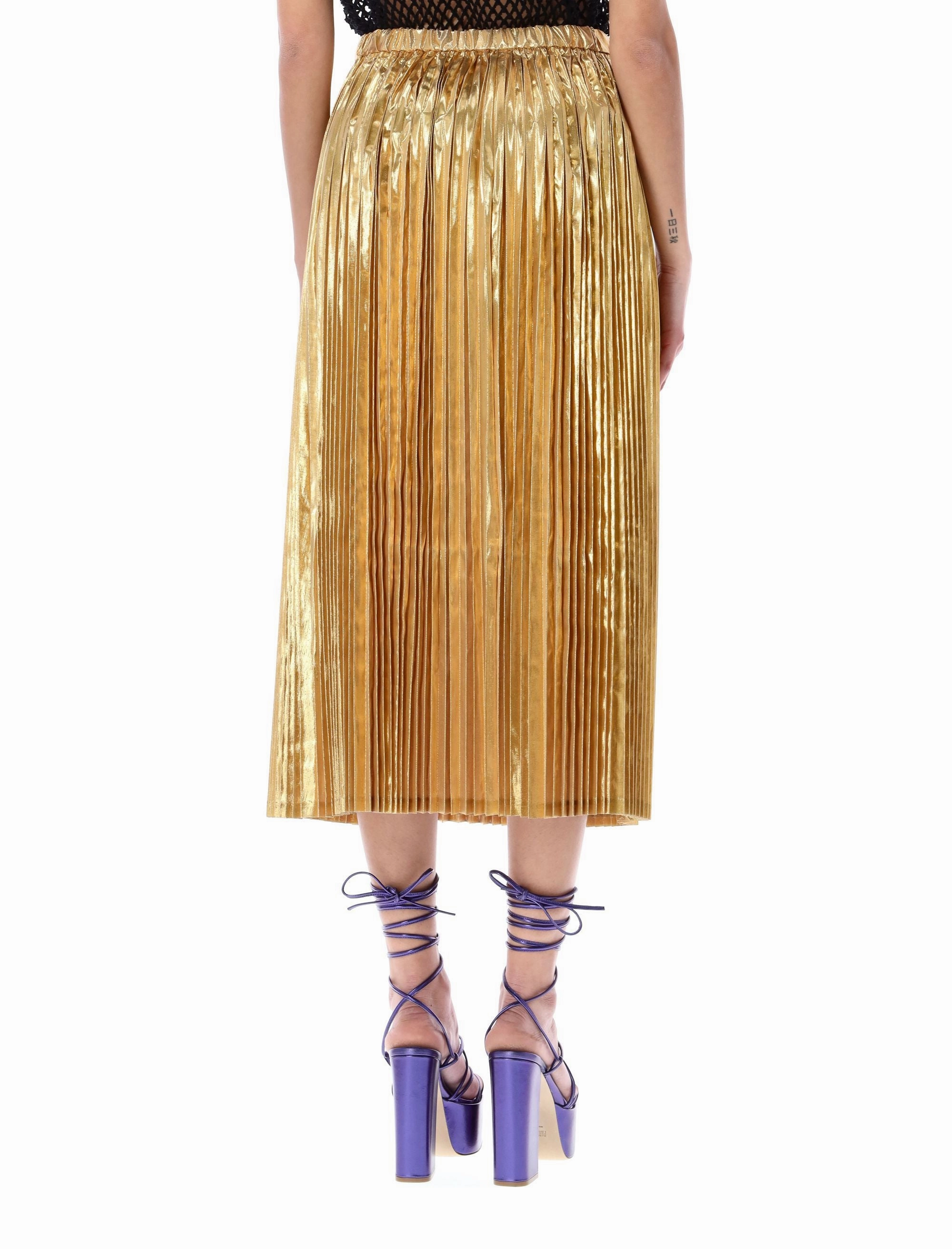 Junya Watanabe Elastic Waistband Pleated Midi Skirt