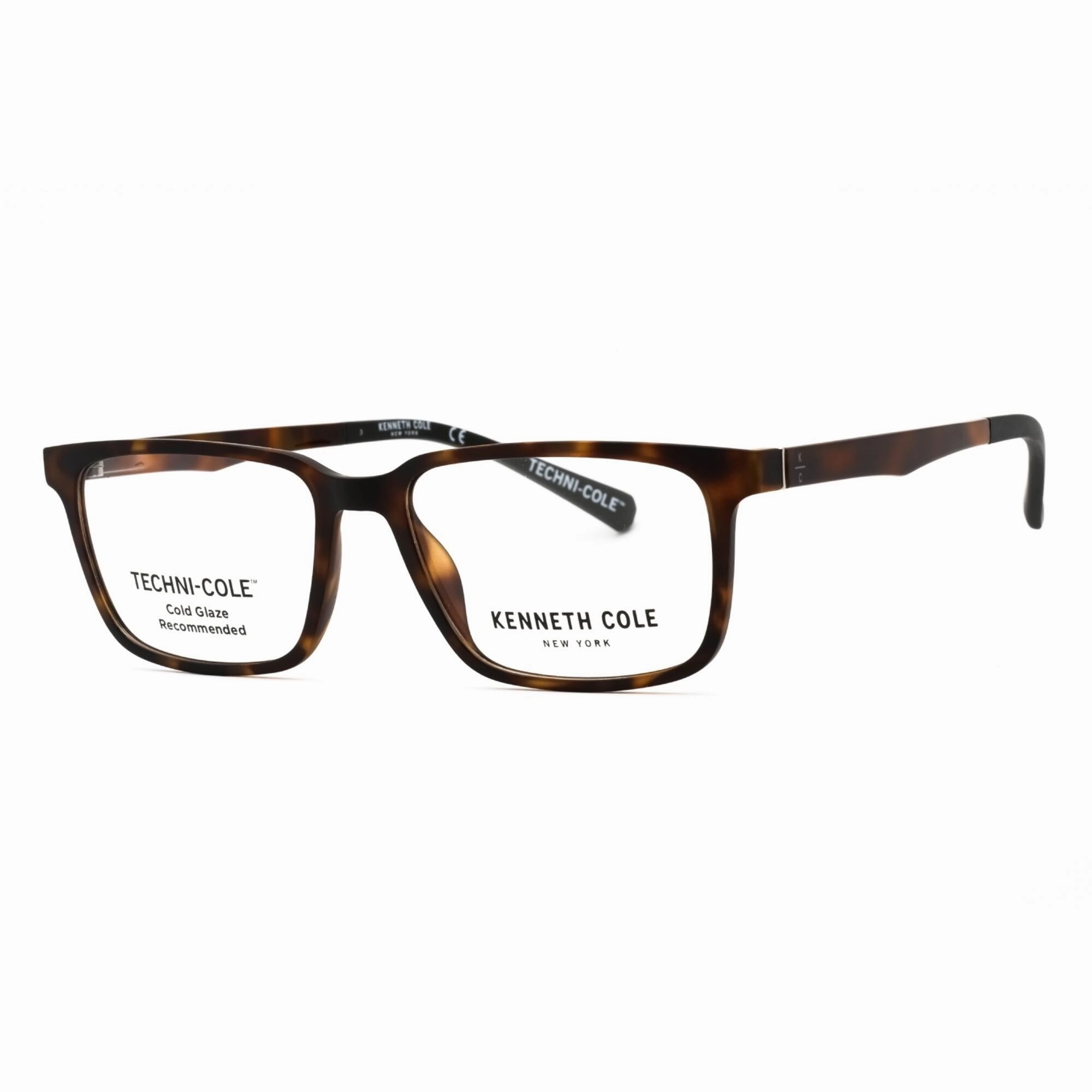 Kenneth Cole New York Men's Eyeglasses - Dark Havana Rectangular Frame | KC0341 052