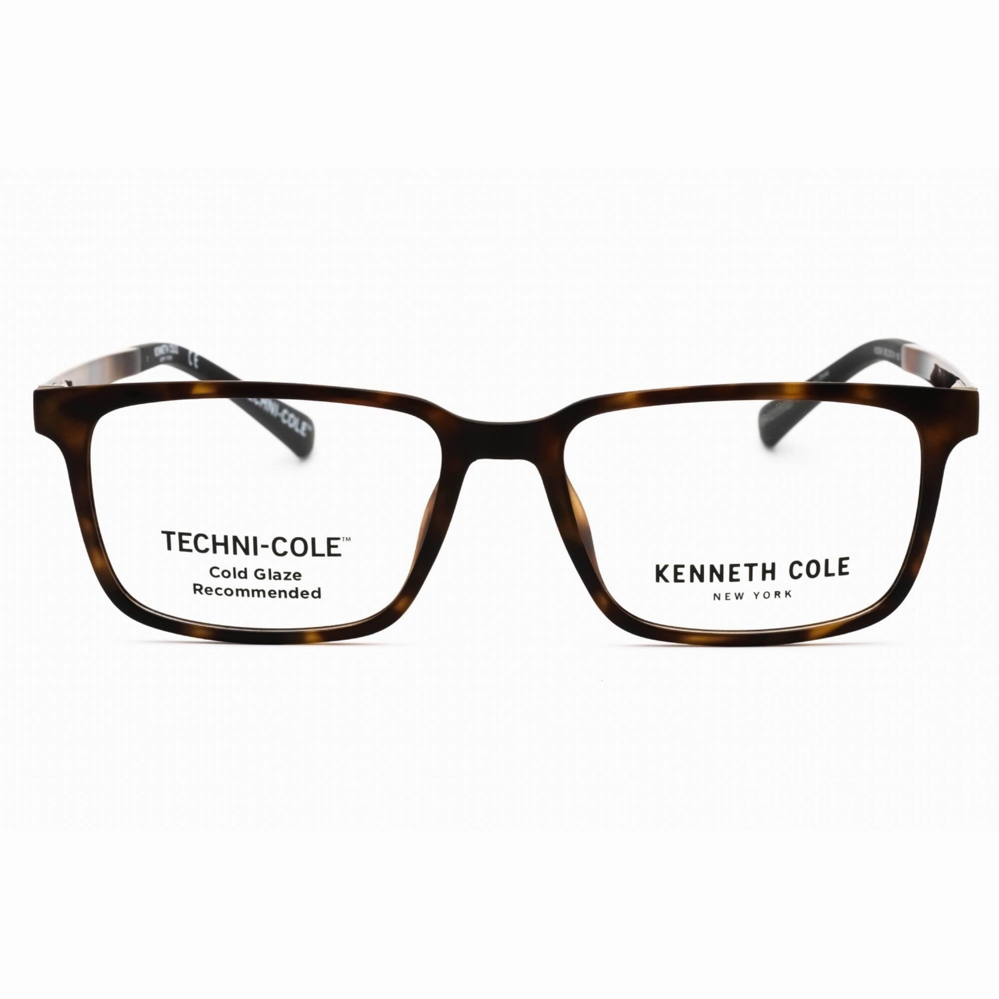 Kenneth Cole New York Men's Eyeglasses - Dark Havana Rectangular Frame | KC0341 052