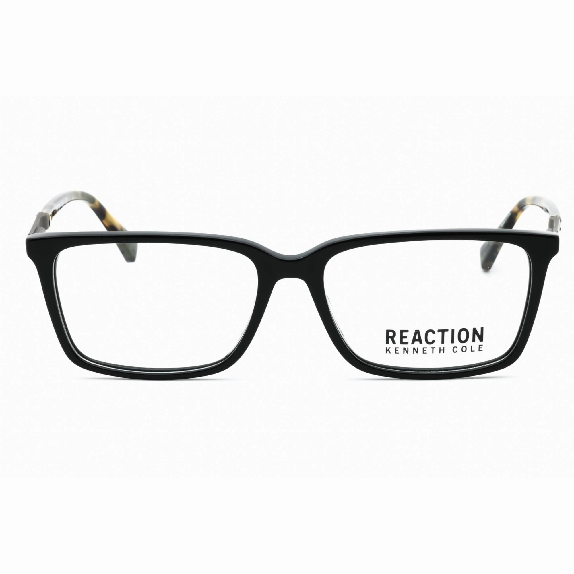 Kenneth Cole Reaction Men's Eyeglasses - Shiny Black Rectangular Frame | KC0870 001