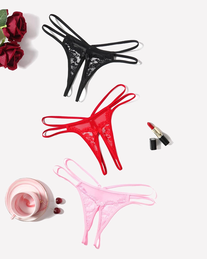 Lace Floral Lace Briefs G-String