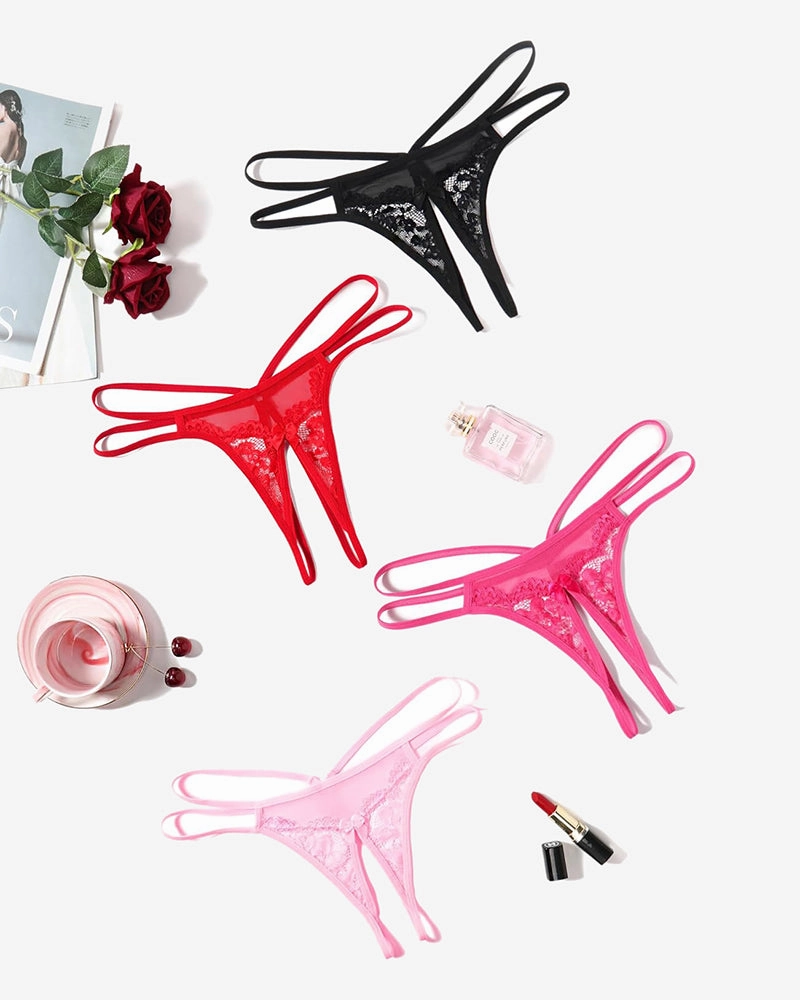 Lace Floral Lace Briefs G-String