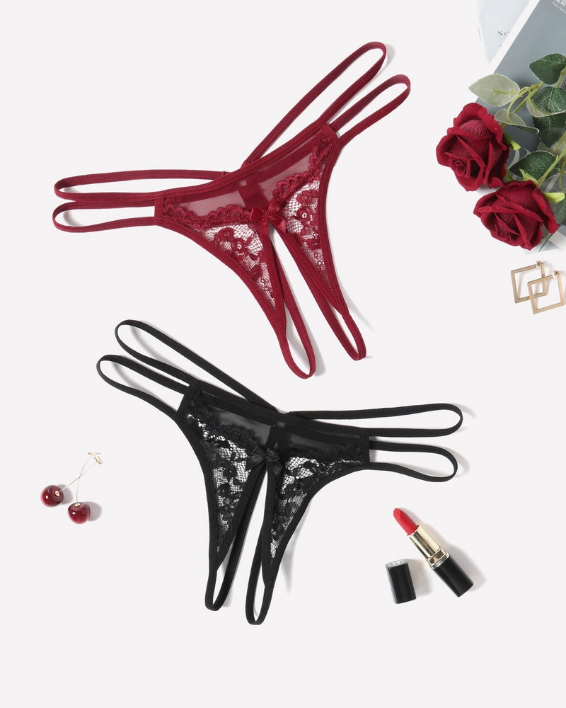 Lace Floral Lace Briefs G-String