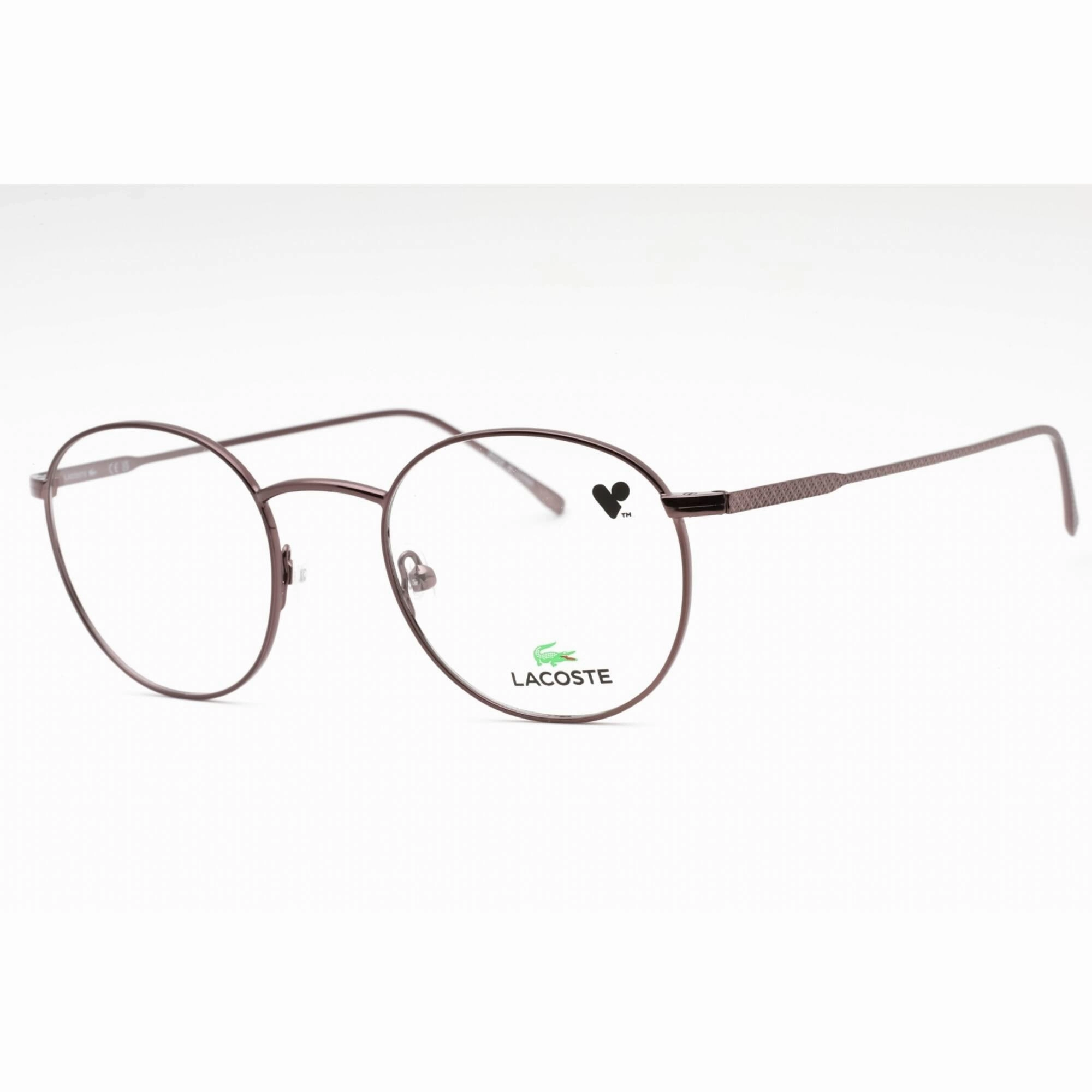 Lacoste Men's Eyeglasses - Dark Gunmetal Metal Round Full Rim Frame | L2246PC 033