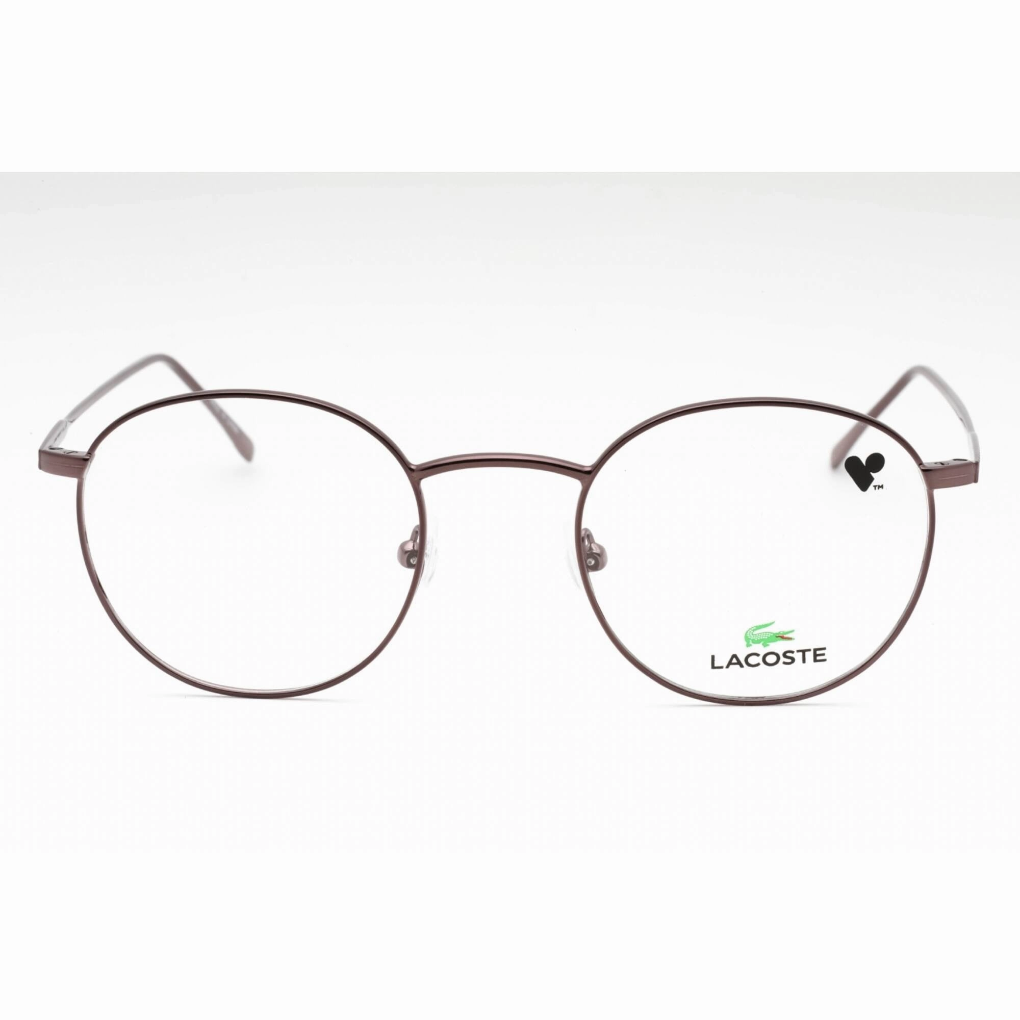 Lacoste Men's Eyeglasses - Dark Gunmetal Metal Round Full Rim Frame | L2246PC 033