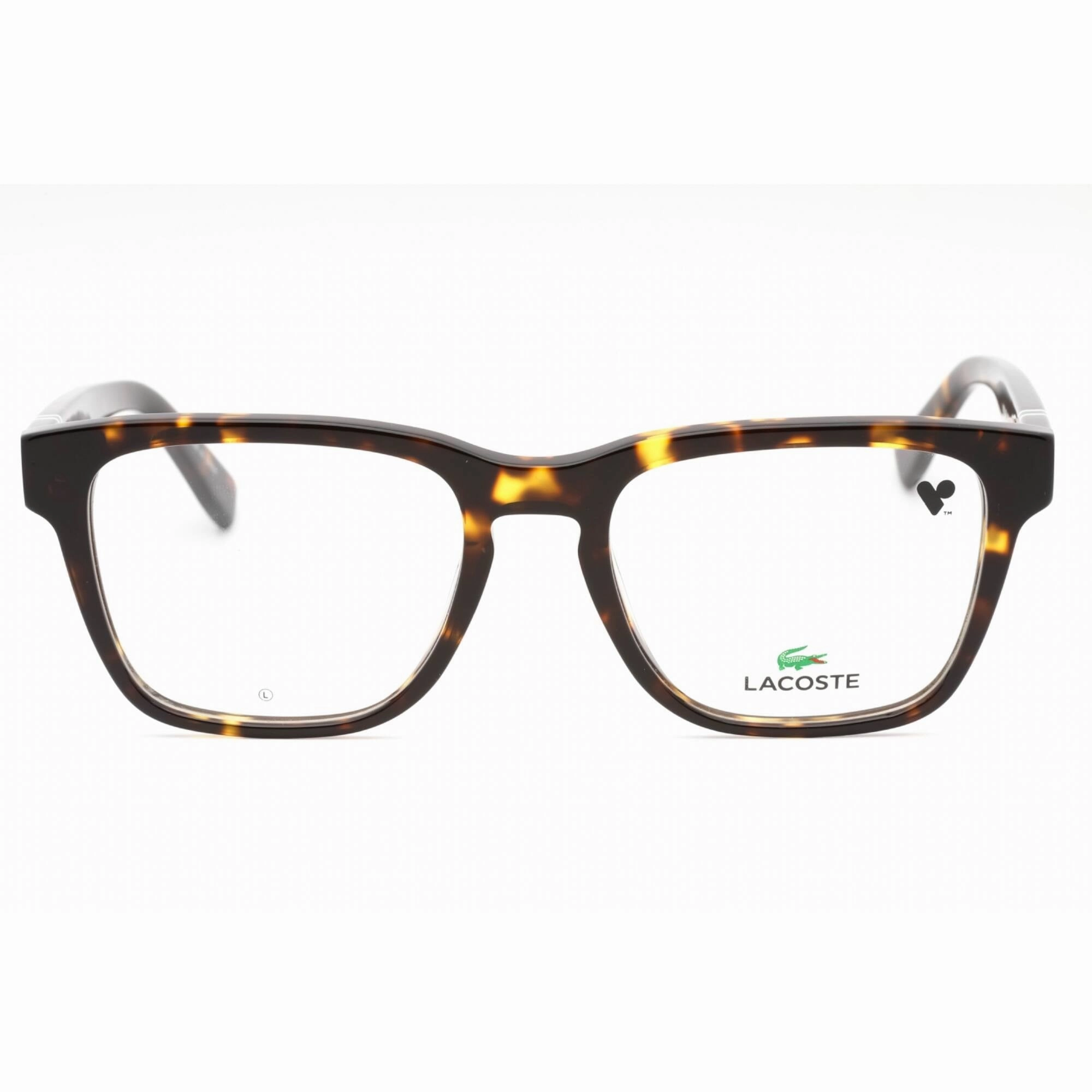 Lacoste Men's Eyeglasses - Dark Havana Plastic Square Shape Full Rim Frame | L2932 230