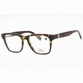 Lacoste Men's Eyeglasses - Dark Havana Plastic Square Shape Full Rim Frame | L2932 230