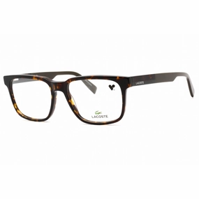 Lacoste Men's Eyeglasses - Full Rim Dark Havana Plastic Rectangular Frame | L2908 230