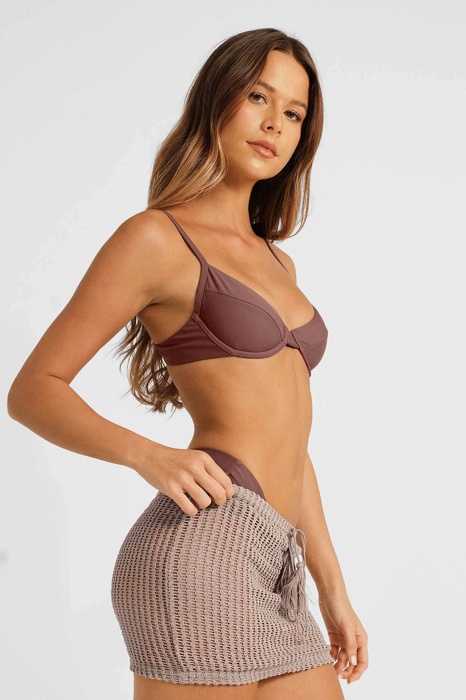 Layla Knit Mini Skirt / Tan FINAL SALE