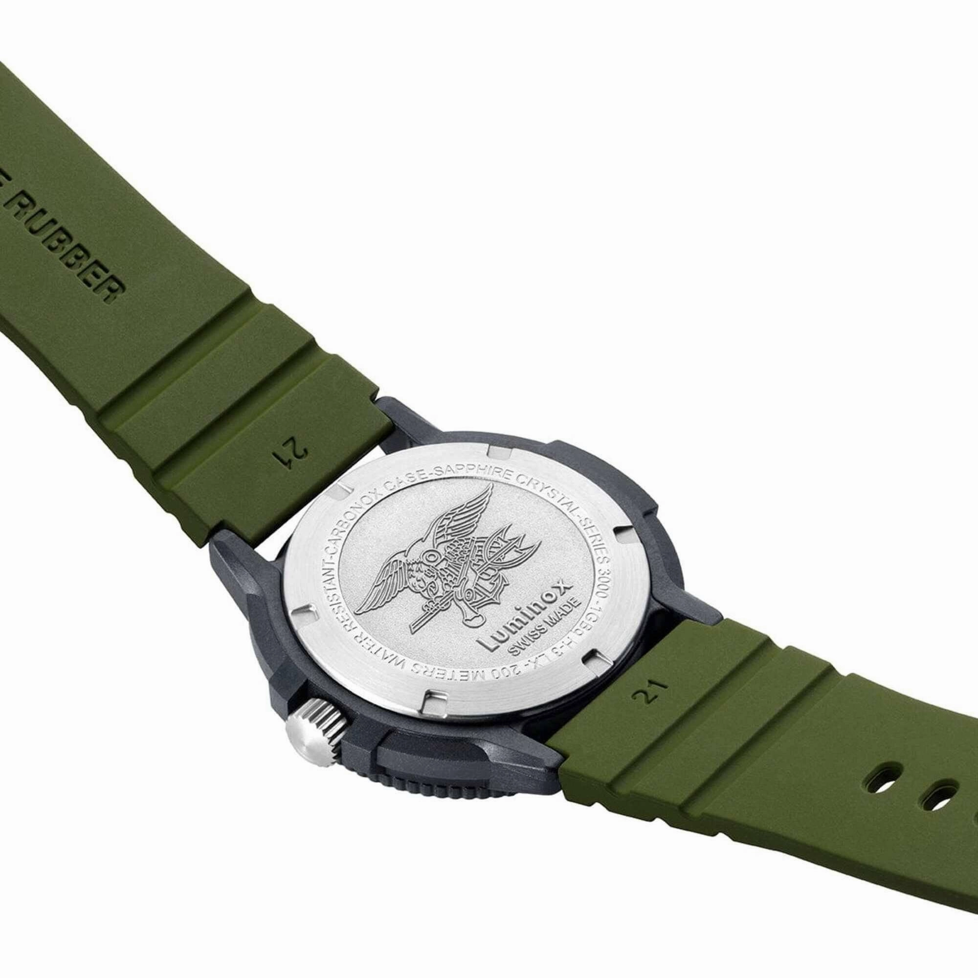 Luminox Men's Watch - Navy SEAL Quartz Green Dial Silicone Strap | XS.3013.EVO.S