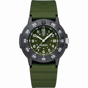 Luminox Men's Watch - Navy SEAL Quartz Green Dial Silicone Strap | XS.3013.EVO.S