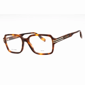 Marc Jacobs Men's Eyeglasses - Havana Plastic Rectangular Full Rim | MARC 607 086