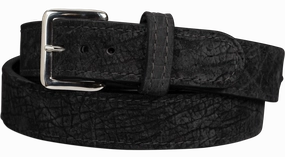 Men's Black Hippopotamus Leather Belt