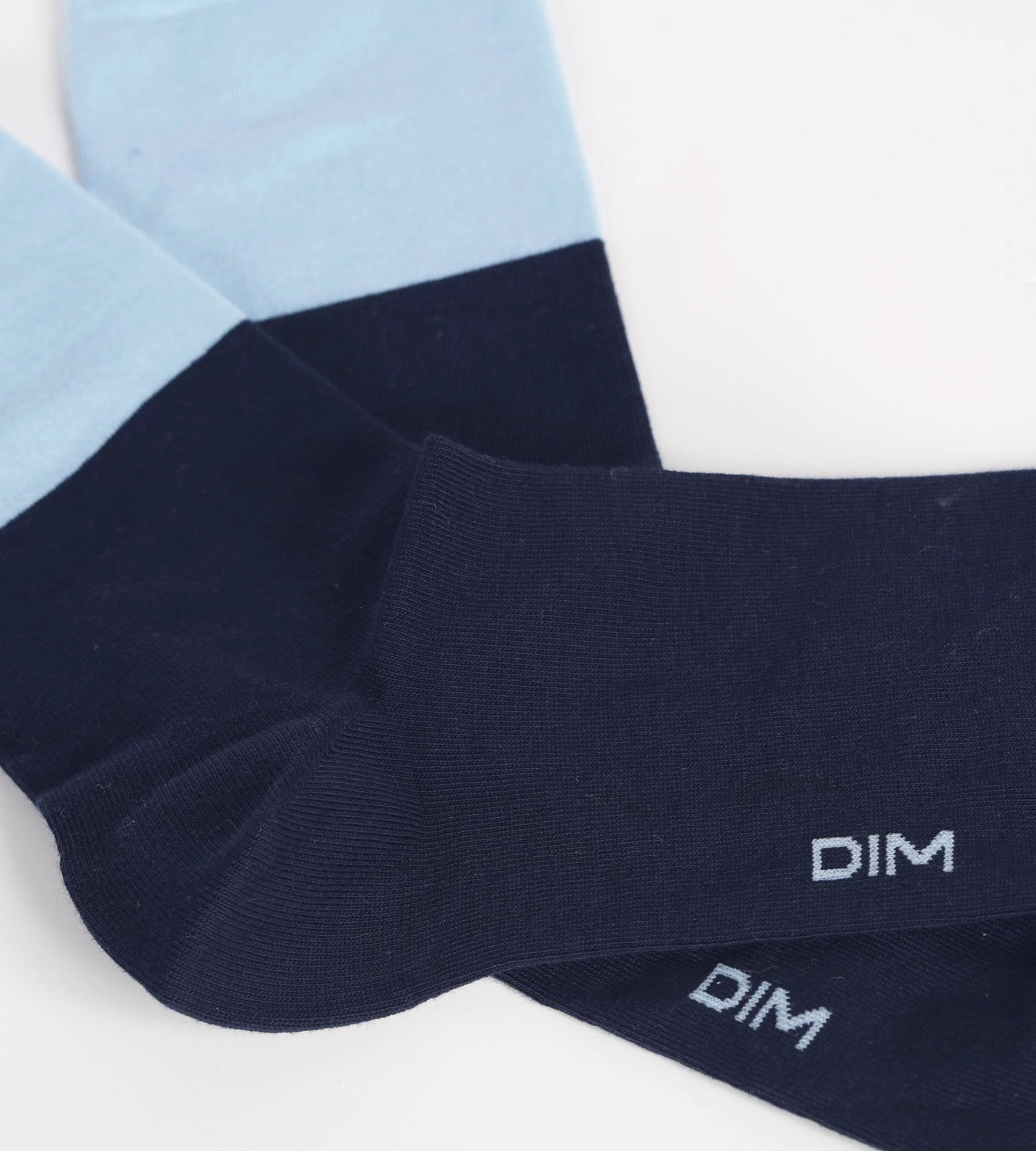 Men's colorblock cotton socks Navy and Blue Dim Fashion