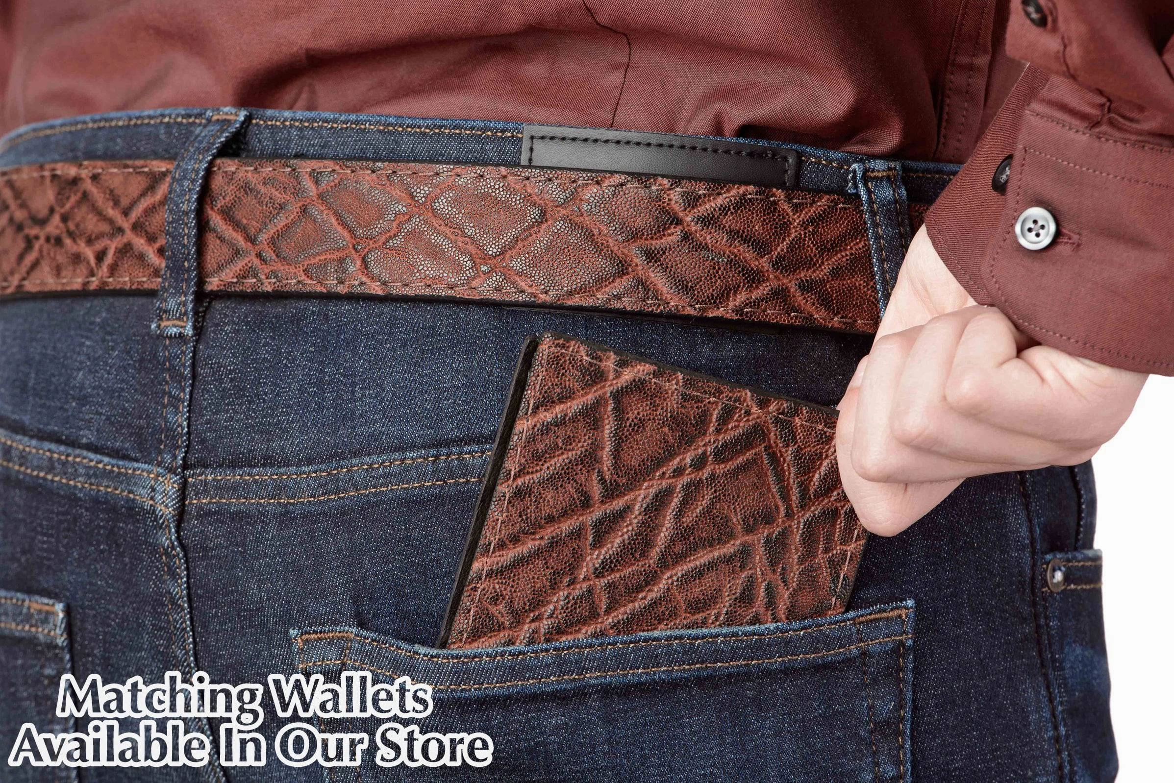 Men's Dragon Fire Elephant Leather Belt