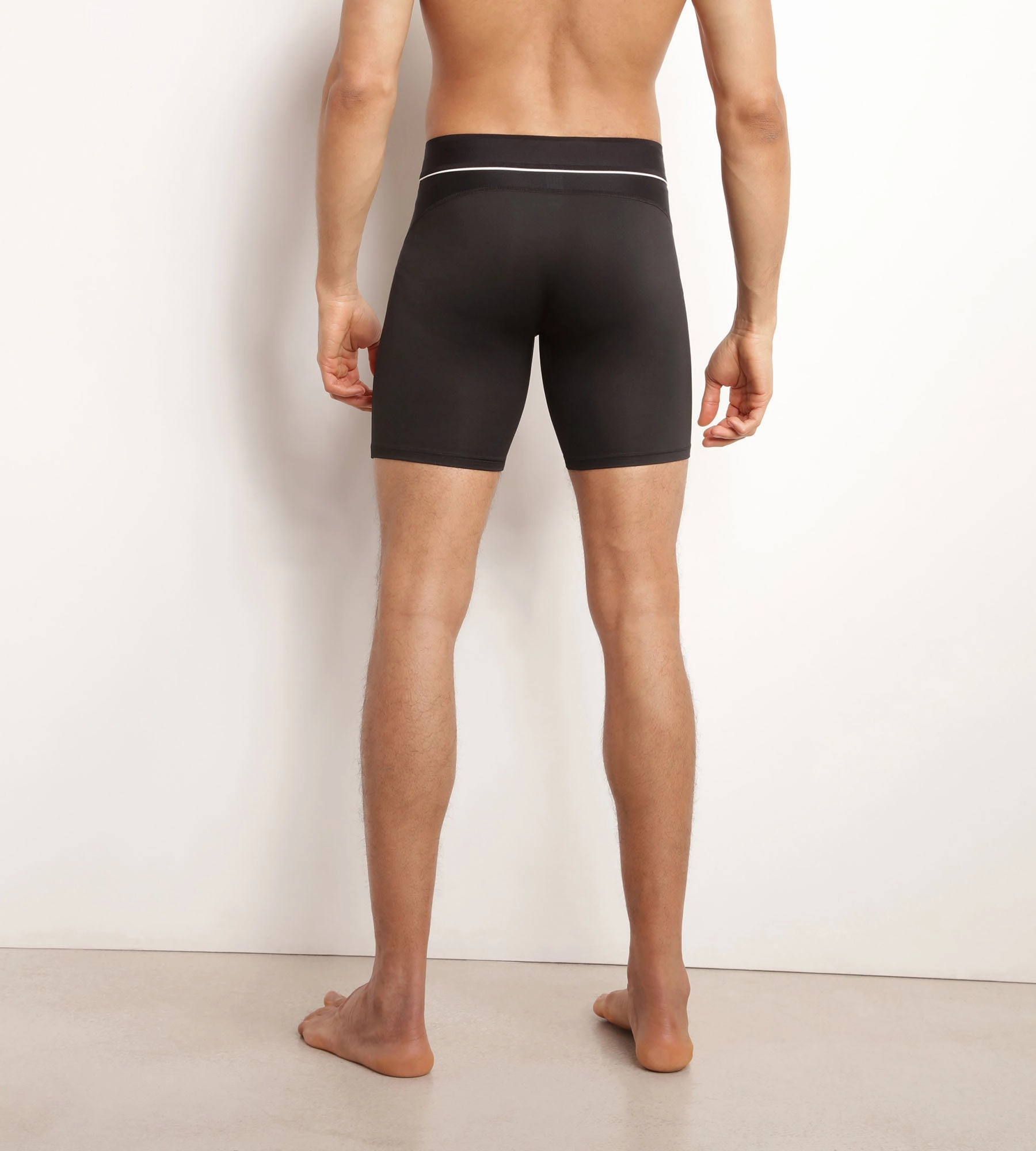 Men's microfibre and mesh boxer shorts Black Dim Move