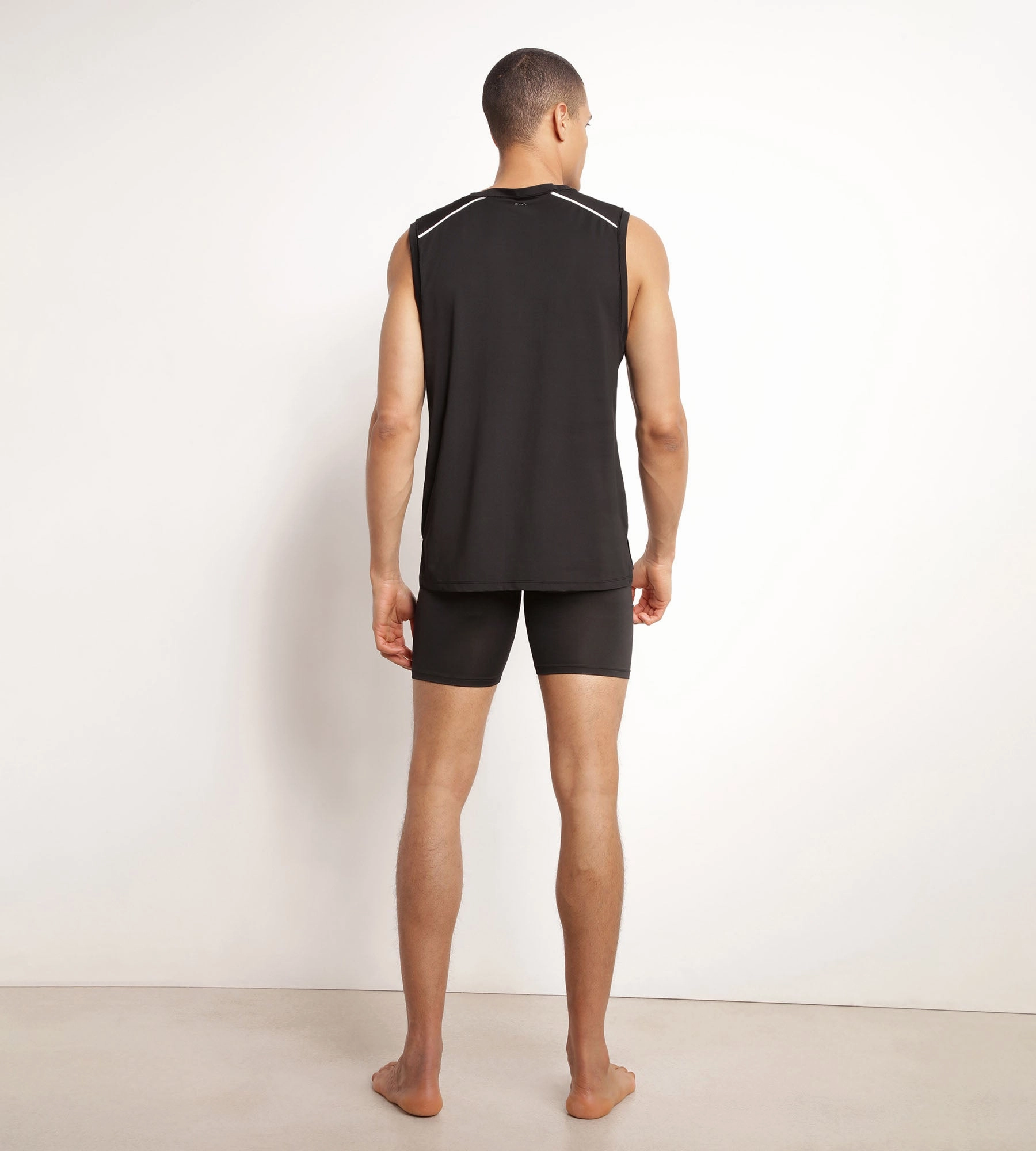 Men's microfibre and mesh boxer shorts Black Dim Move