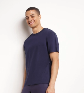 Men's thermoregulating jersey sports T-shirt Midnight Blue Dim Move