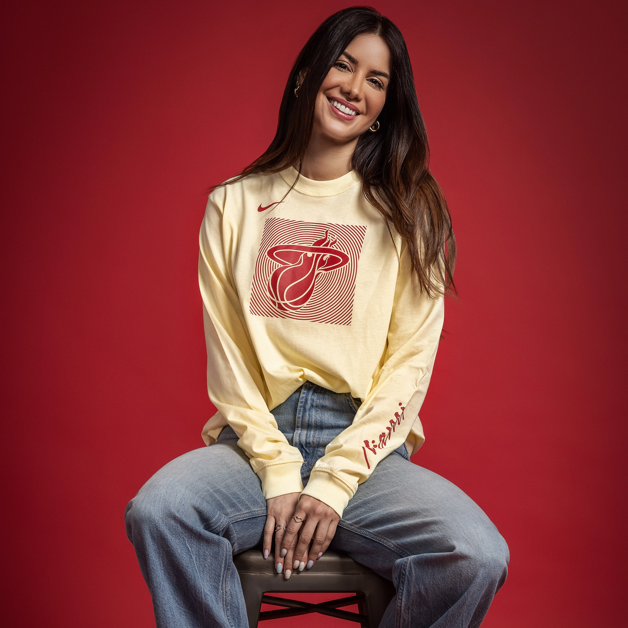Nike Miami HEAT Logo Women's Long Sleeve Tee