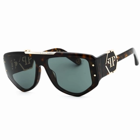 Philipp Plein Men's Sunglasses - Shiny Dark Havana Full Rim Navigator | SPP093M 0722