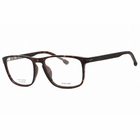 Police Men's Eyeglasses - Matte Dark Havana Rectangular Shape Frame | VPLA44 0878