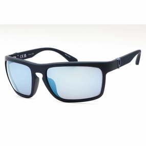 Police Men's Sunglasses - Matte Dark Blue Plastic Rectangular Frame | SPLF63 06QS