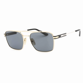 Prada Men's Sunglasses - Pale Gold Rectangular Frame Dark Grey Lens | 0PR 67ZS ZVN09T