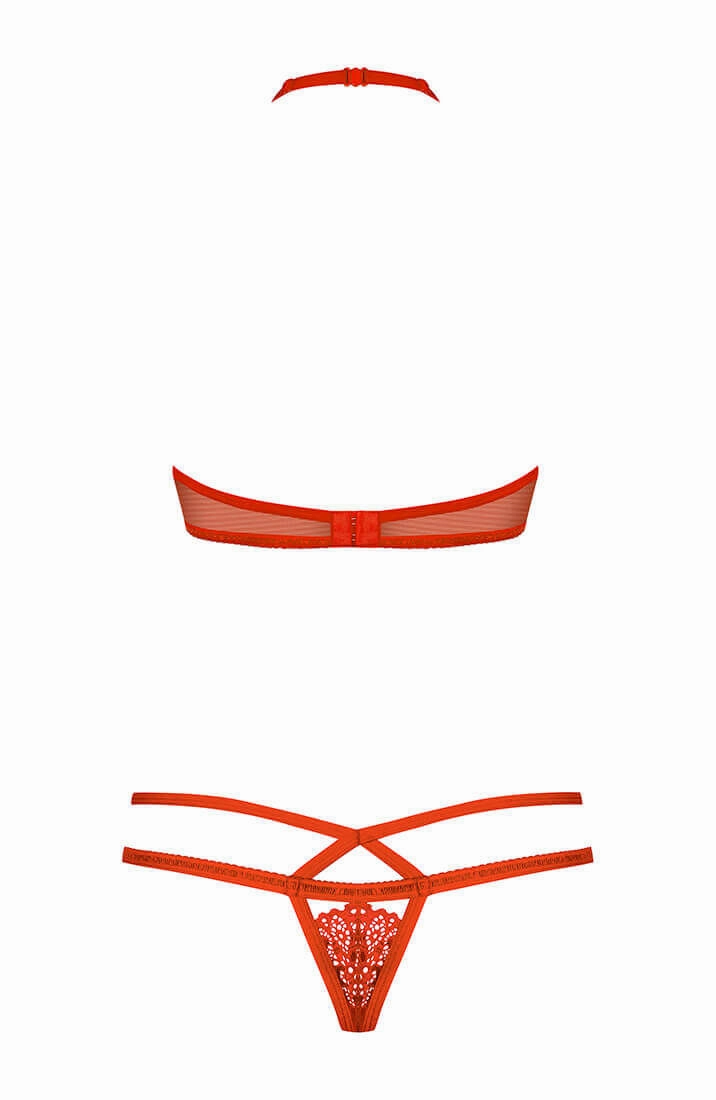 Red lace bra & panty set - The Waiting Game