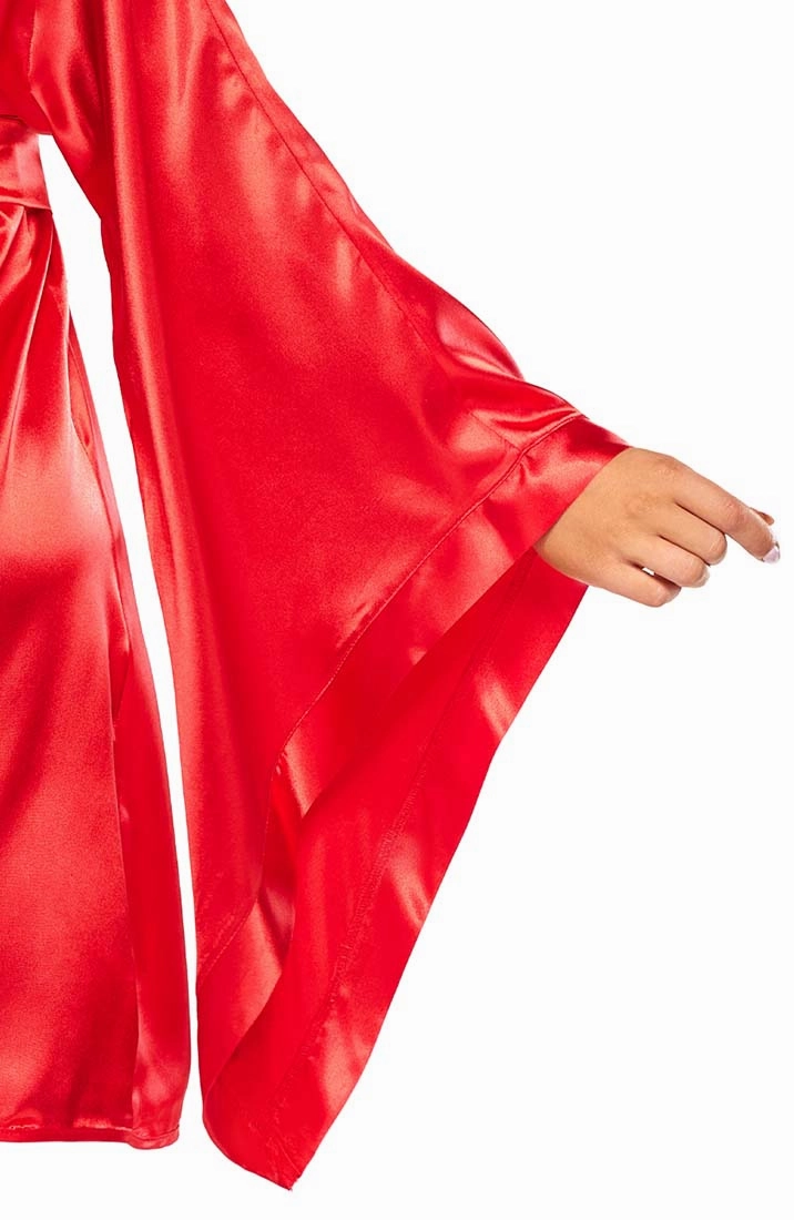 Red satin robe - Kandi