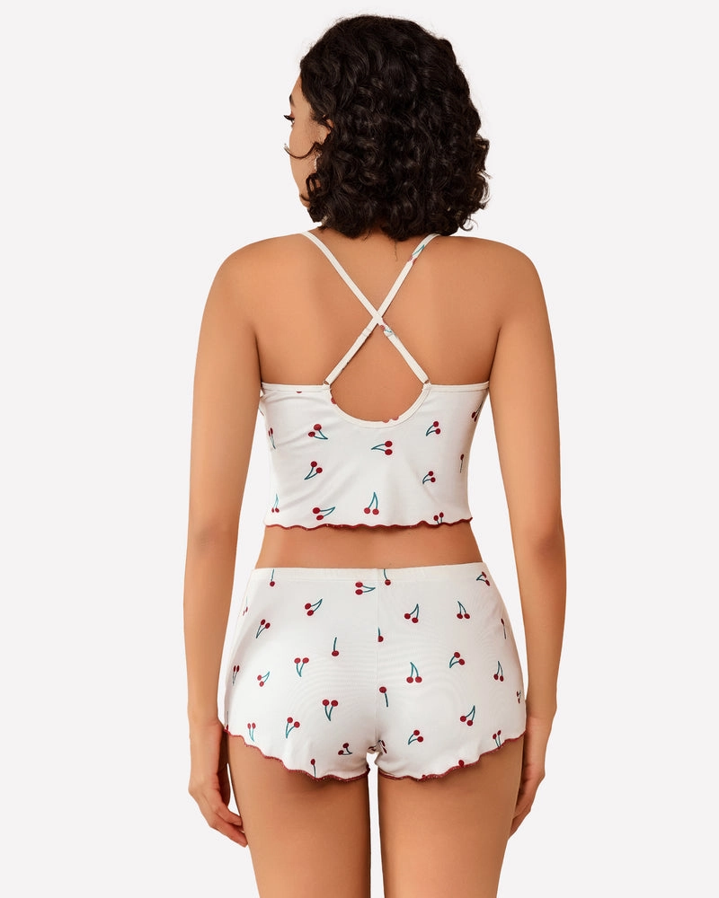 Ribbed Cami Pajama Set 2 Piece PJ Set